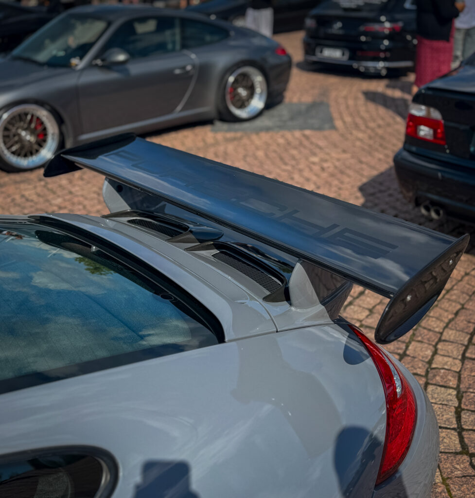 Porsche spoiler on the back
