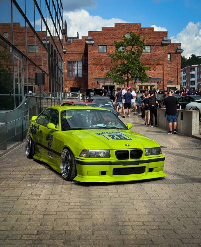 Bright green bmw